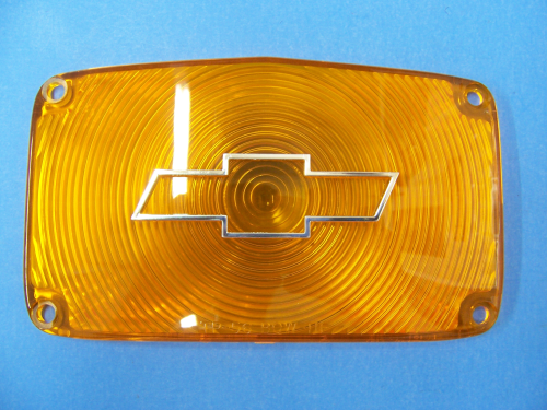 1956 Parking Light Lens Chrome Bowtie (Amber)